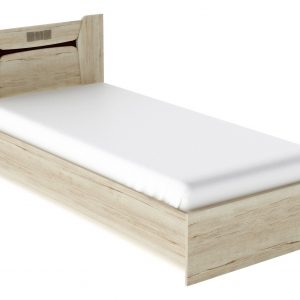 Кровать односпальная от производителя СБК Мале Цвет дуб галифакс белый
