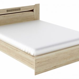 Кровать двуспальная от производителя СБК Мале Цвет дуб галифакс белый