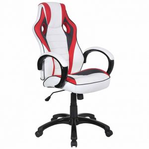 Компьютерное кресло от производителя Сostway Цвет белый, красный