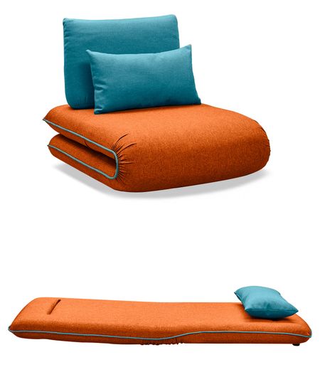 Кресло-кровать от производителя Justin-1 Цвет оранжевый/бирюзовый