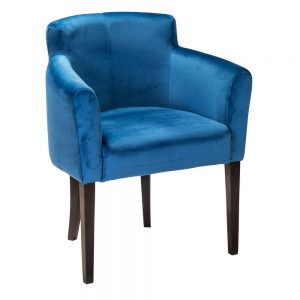 Кресло мягкое от производителя Ресторация Камилла Цвет орех, синий