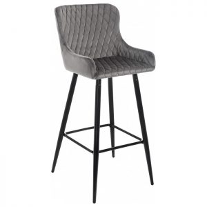 Барный стул мягкий от производителя Woodville Mint Цвет серый
