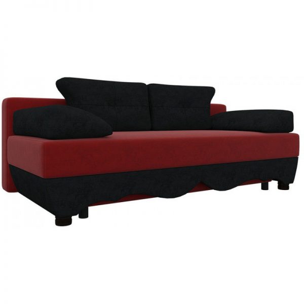 Диван-кровать от производителя Мебелико Евро Цвет красный, черный