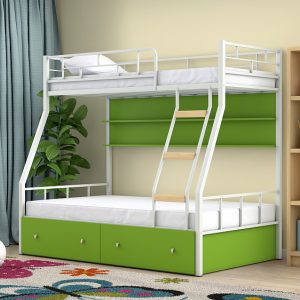 Двухъярусная кровать от производителя Радуга 90х190/120х190 Цвет зеленый