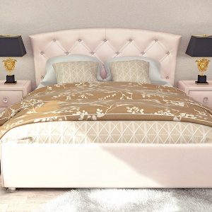 Двуспальная кровать Диана 160 x 200 цвет Розовый