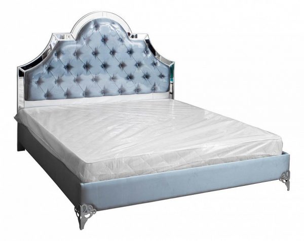 Кровать двуспальная от производителя Garda Decor KFC1096 Цвет голубой