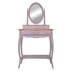 Столик туалетный с зеркалом от производителя Этажерка Leontina lavanda Цвет лавандовый