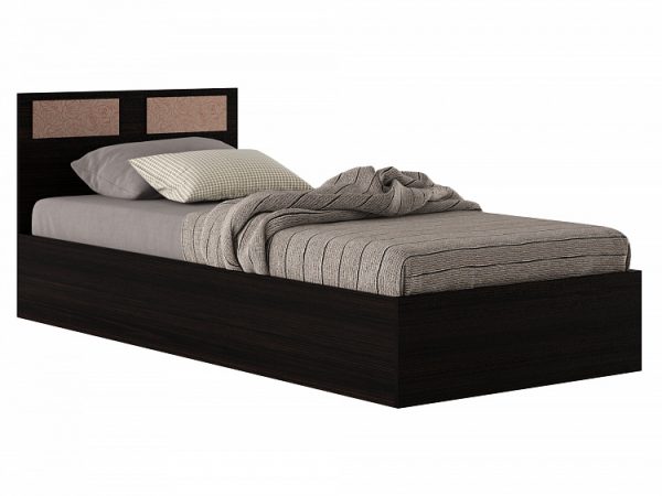 Кровать односпальная с матрасом от производителя ГОСТ Виктория-С (80х200) Цвет венге