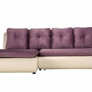 Угловой диван-ковать от производителя Кормак Мини Люкс Цвет белый, фиолетовый